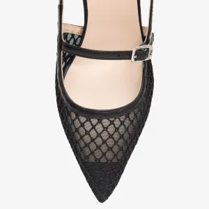 SLINGBACK NERO GIARDINI