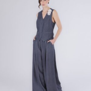 COMPLETO PANTALONE E GILET CAFE NOIR